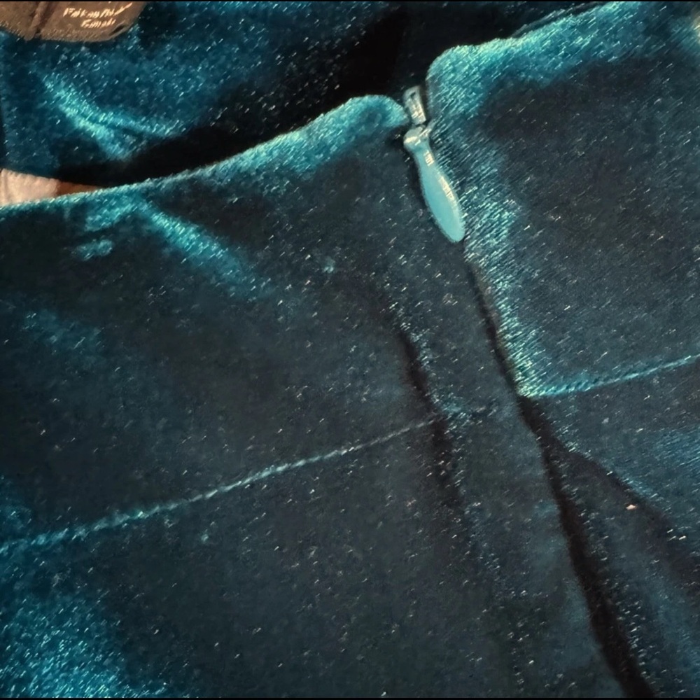 IRIS SETLAKWE Pants Womens Size 4 Turquoise Velvet Lined Straight Leg Side Zip - Picture 6 of 11